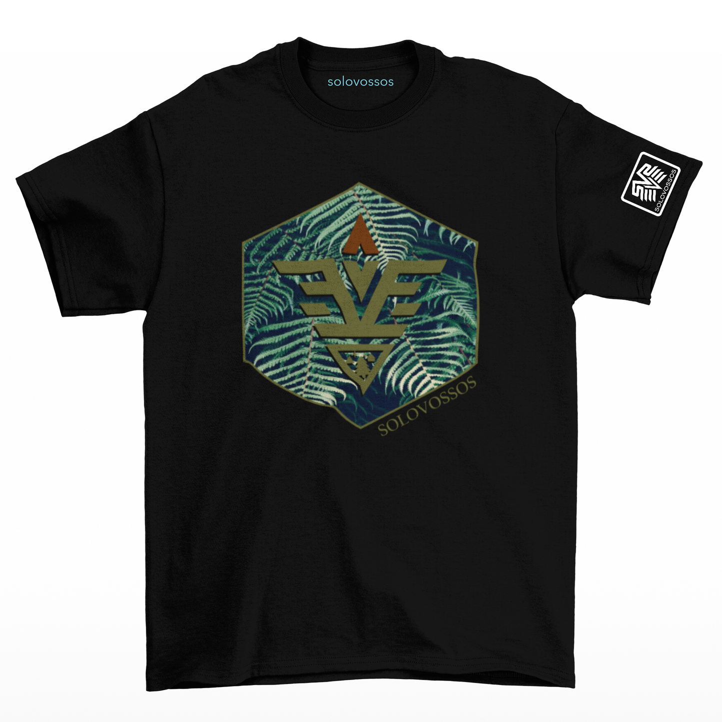 svs v logo hexagon and leaves