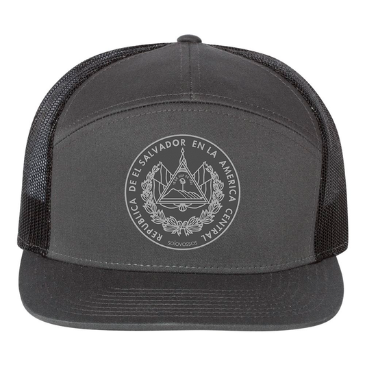 El Salvador Escudo Gray 7 Panel Hat