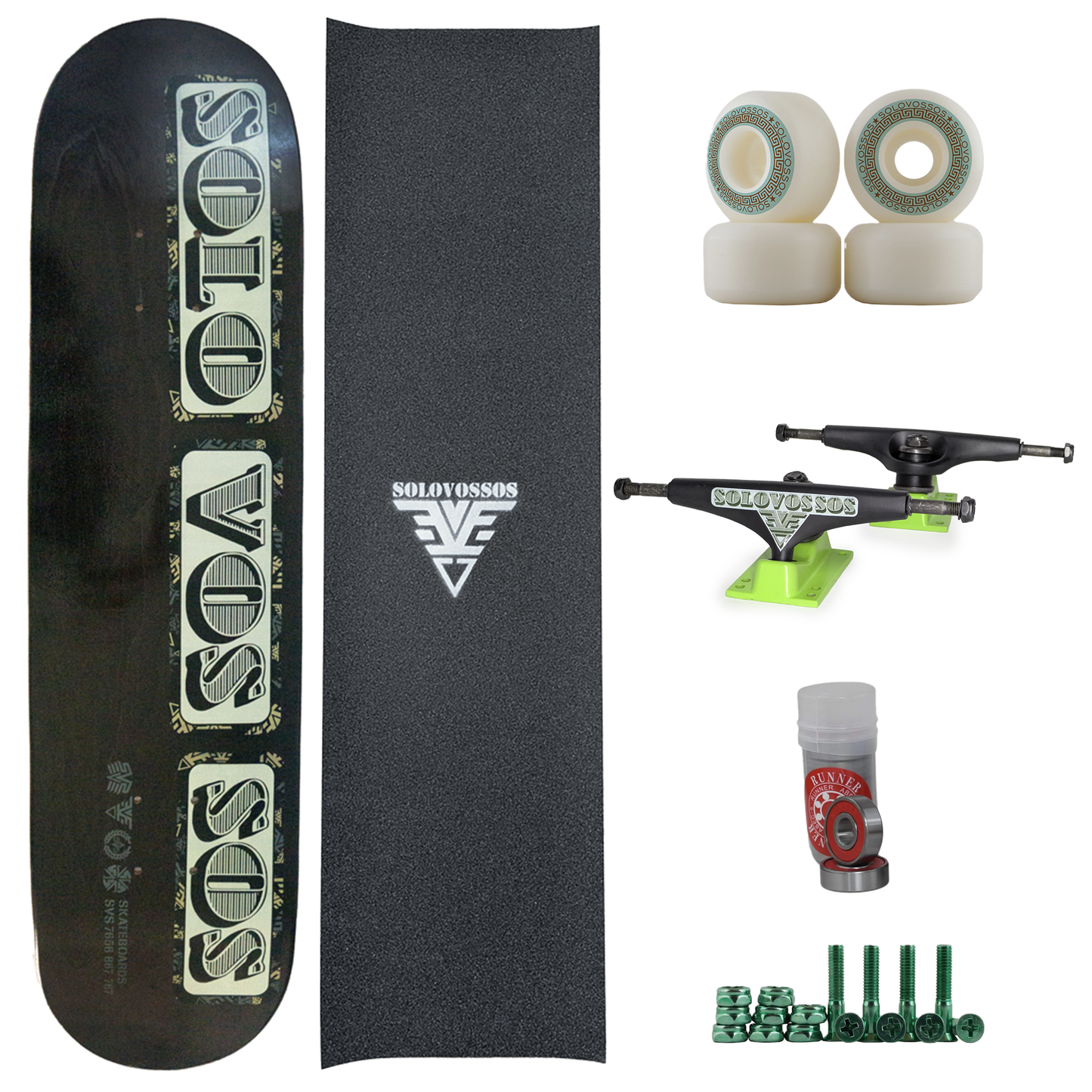 Money font across board complete skateboard