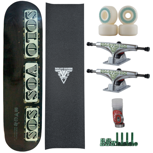 Money font across board complete skateboard