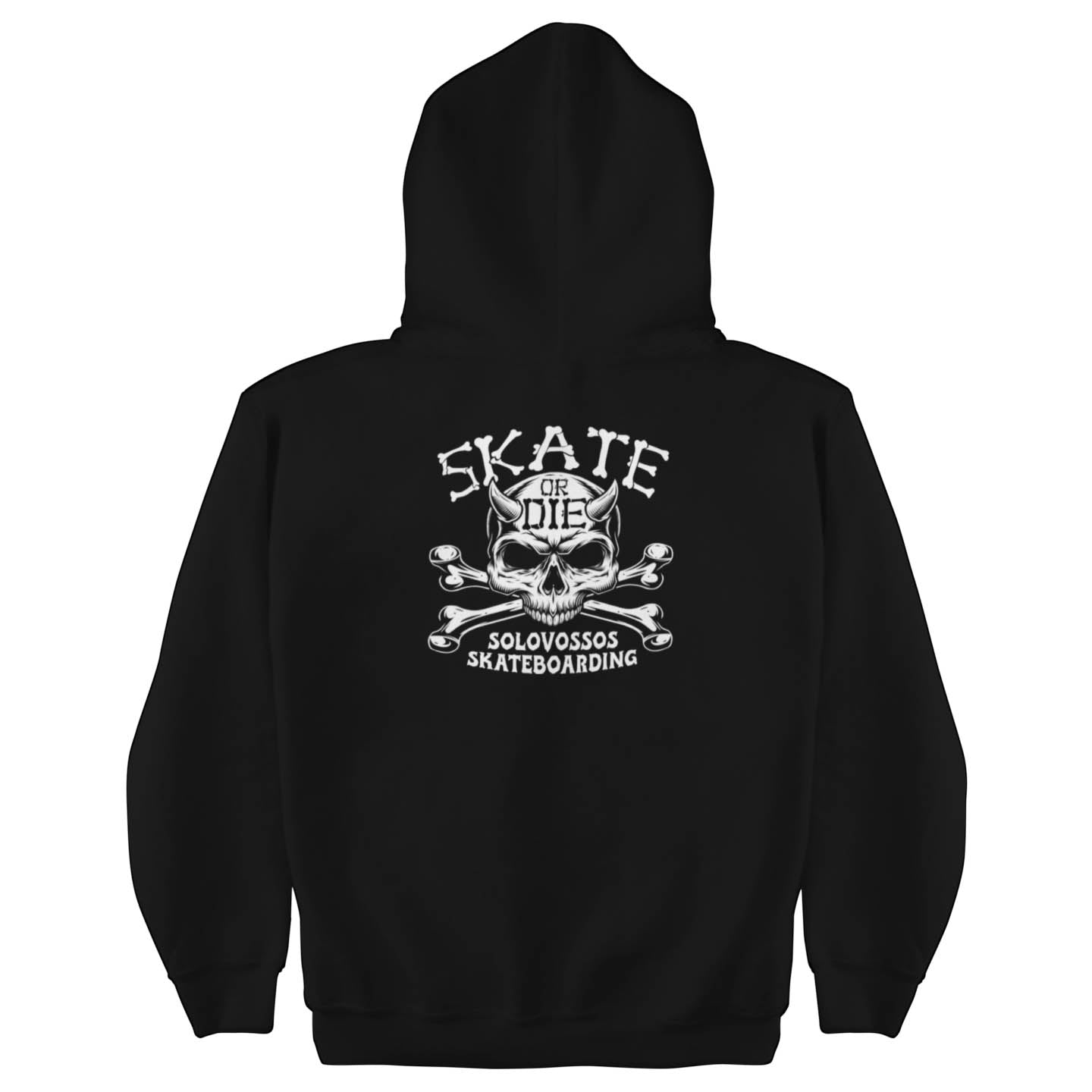 Skate or Die Skull solovossos Hoodie