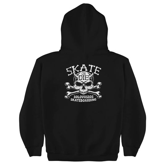 Skate or Die Skull solovossos Hoodie