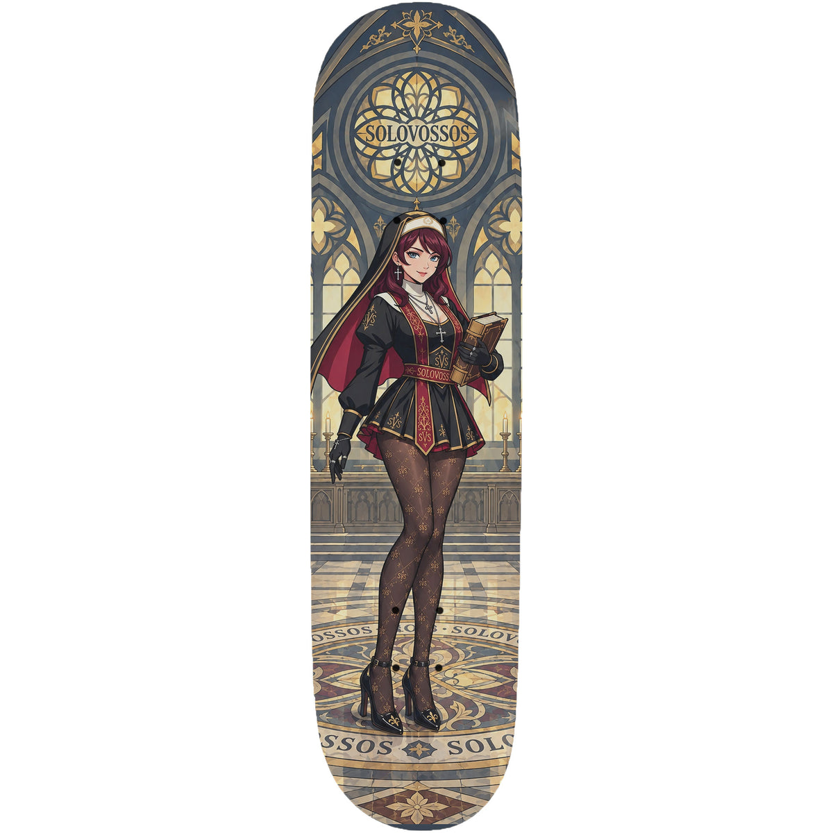 solo vos sos Monja Anime Girl Skateboard deck