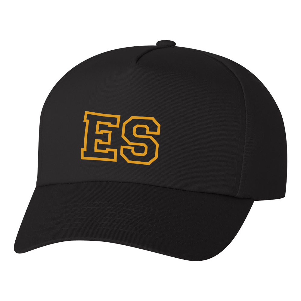 ES El Salvador chiltota logo black 5 panel snap back cap hat