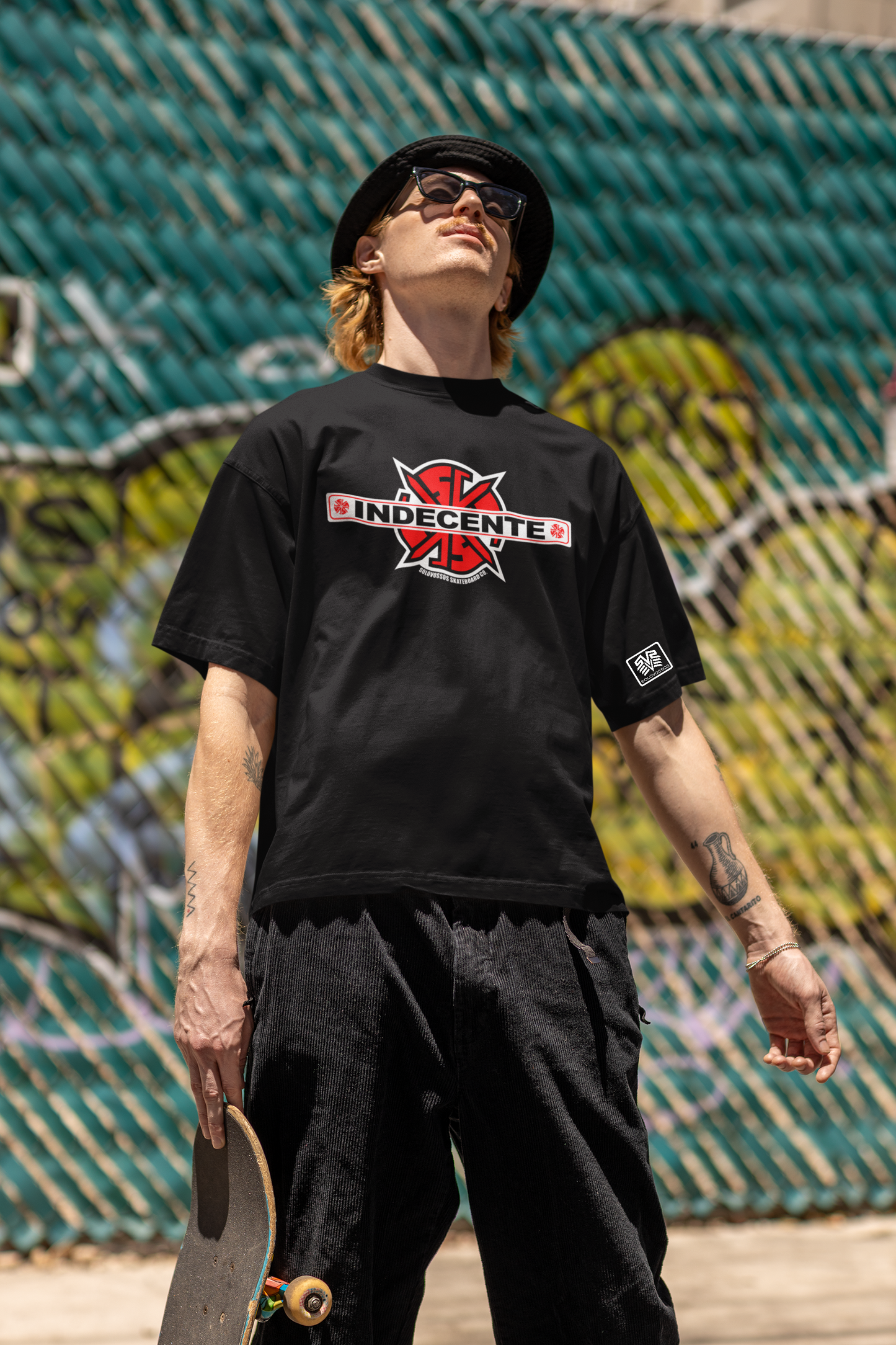 Indecent solovossos skateboard Co. T-shirt