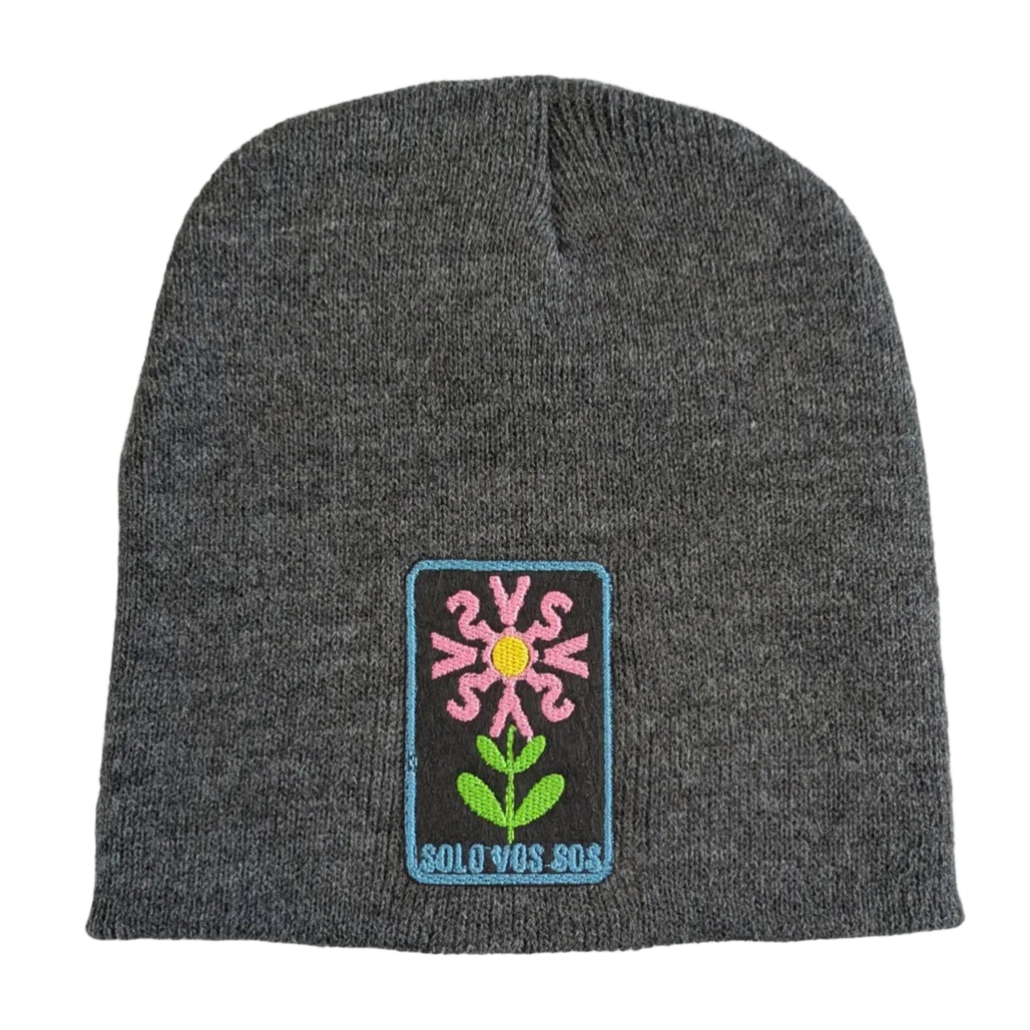 Daisy abstract Design embroidered Beanie