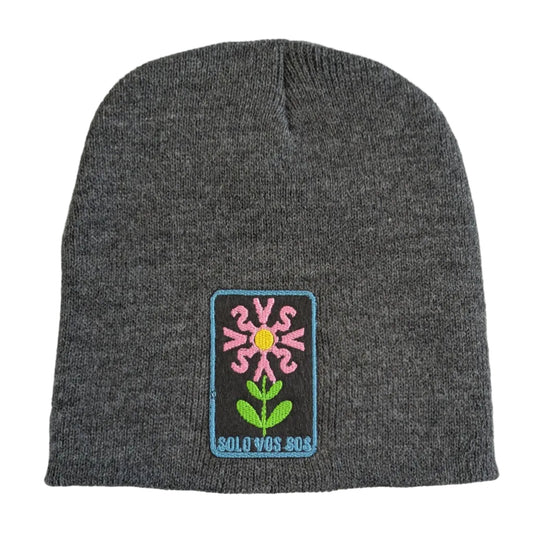 Daisy abstract Design embroidered Beanie