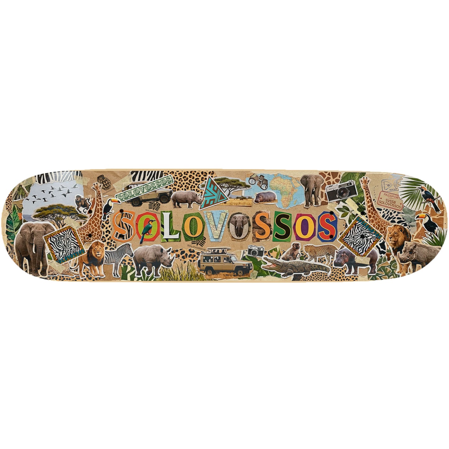 Safari Collage solovossos Skateboard Deck