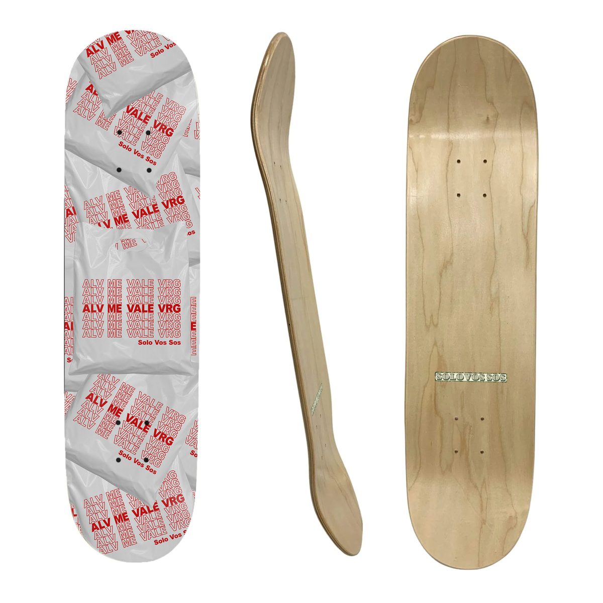 Thank You shopping bag Alv me Vale Vrg Skateboard Deck