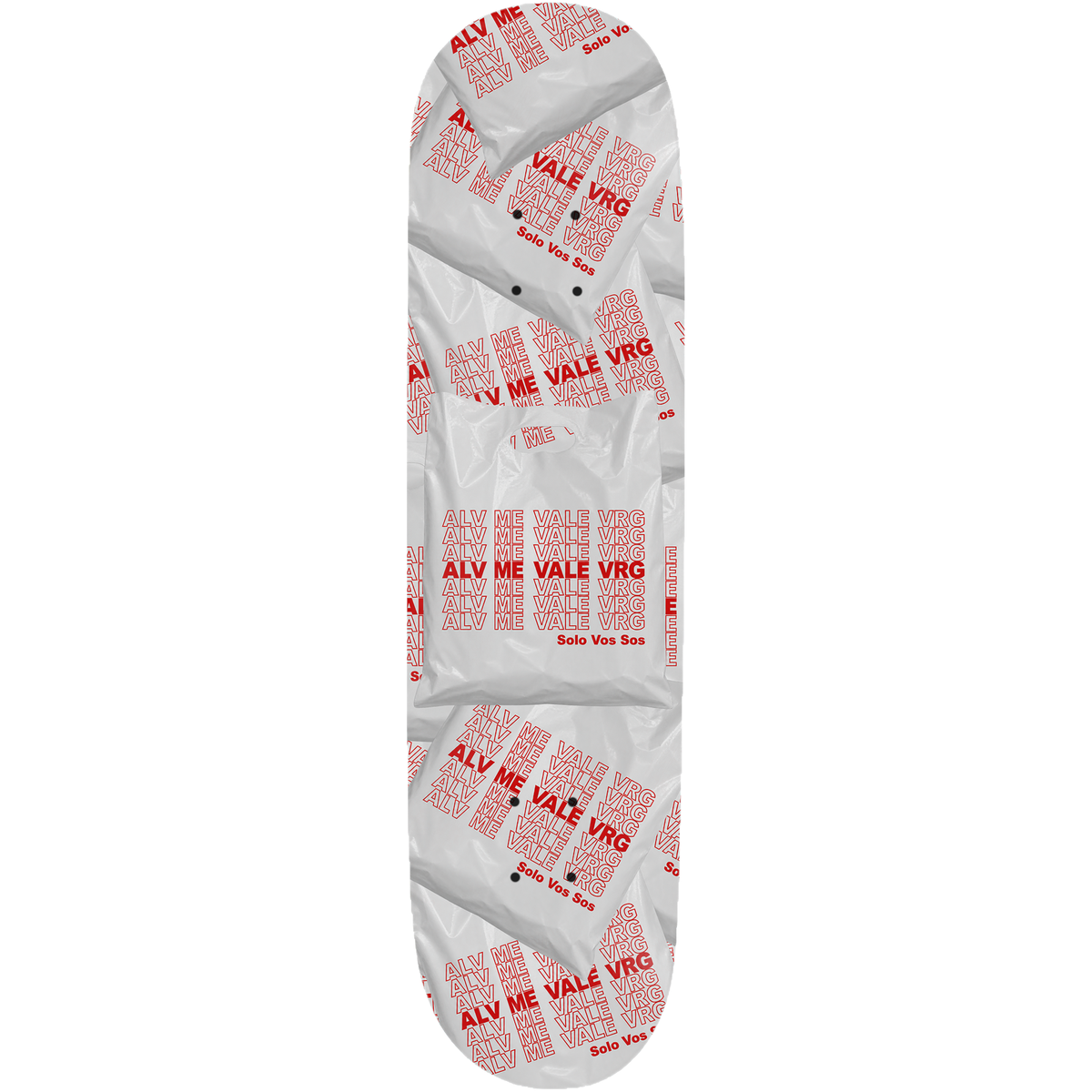 Thank You shopping bag Alv me Vale Vrg Skateboard Deck