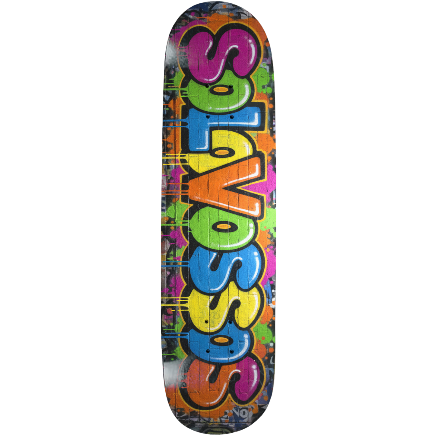 Bubble paint drip graffiti solovossos skateboard deck