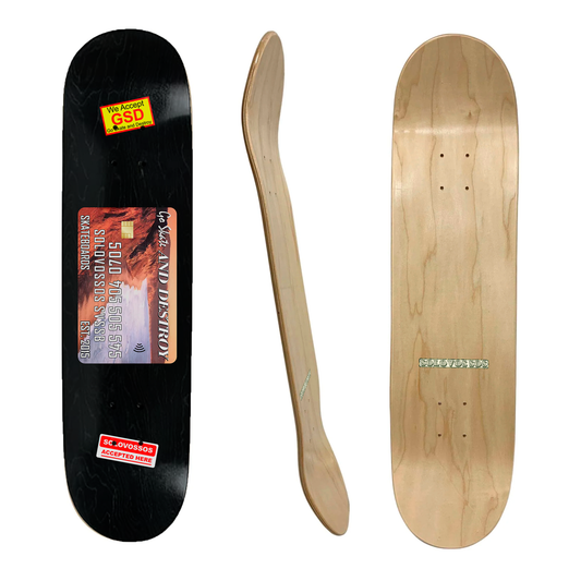 solo vos sos EBT Go Skate and Destroy Card Skateboard Deck