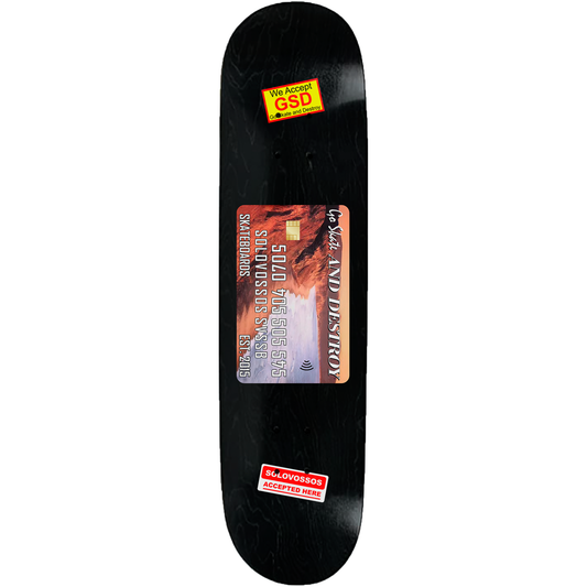 solo vos sos EBT Go Skate and Destroy Card Skateboard Deck