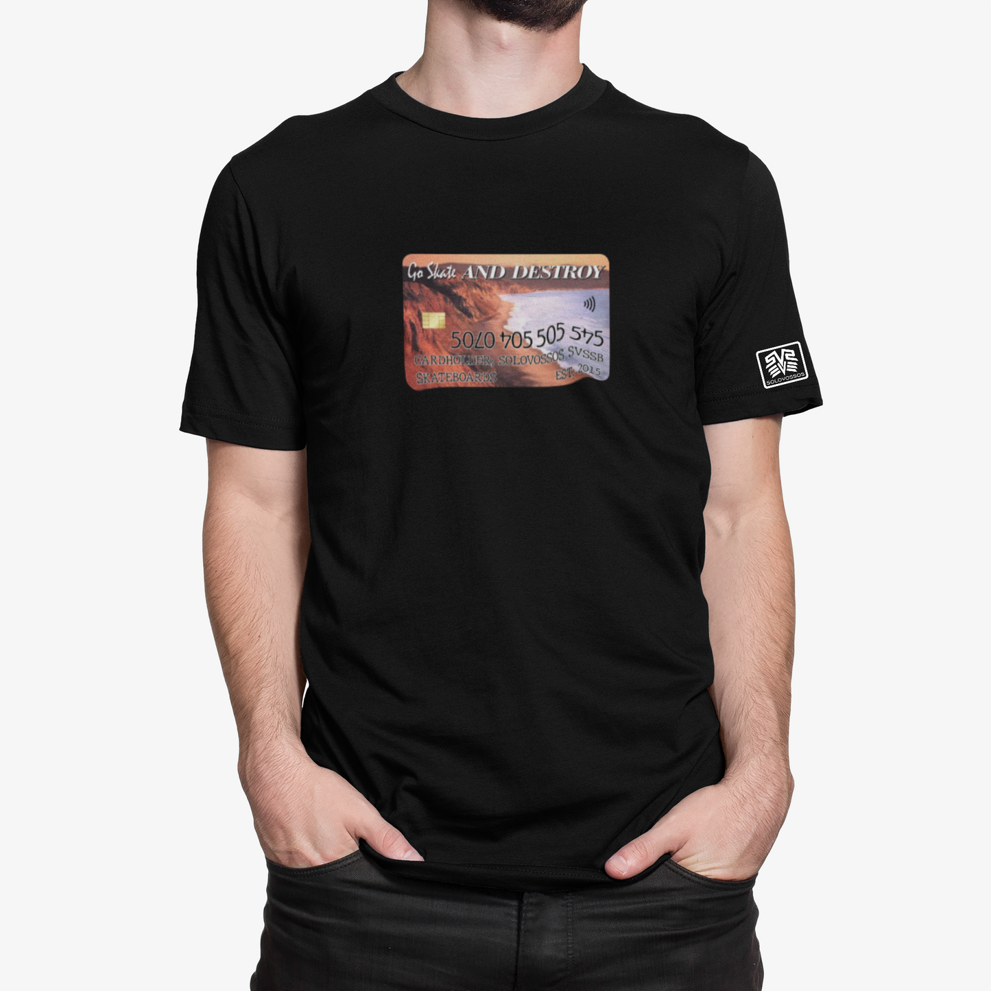 EBT solovossos skateboard card T-shirt