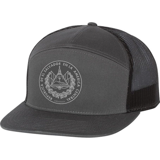 El Salvador Escudo Gray 7 Panel Hat