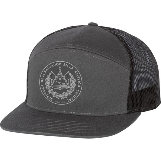 El Salvador Escudo Gray 7 Panel Hat