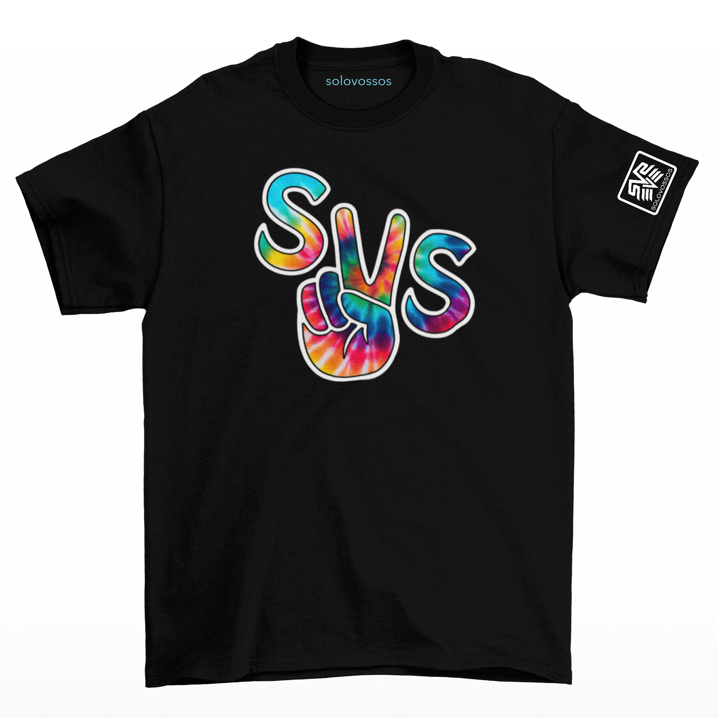 Peace hand sign tie-dye