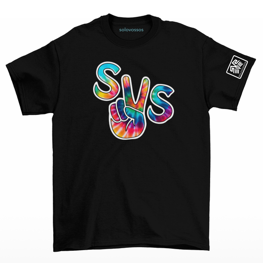 Peace hand sign tie-dye