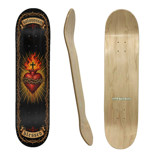 Sacred Heart and thorns Skateboard deck