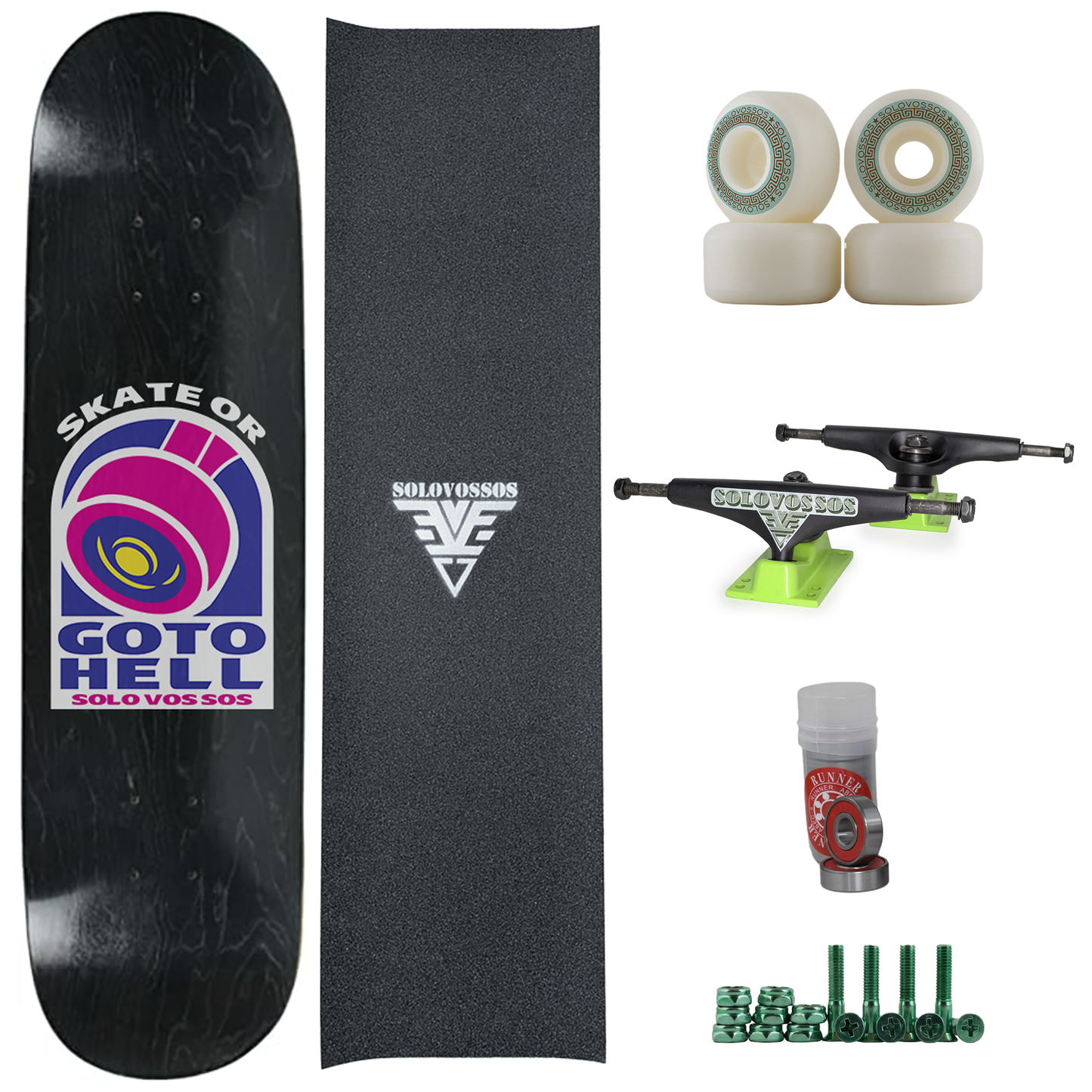 Skate or go to hell complete skateboard