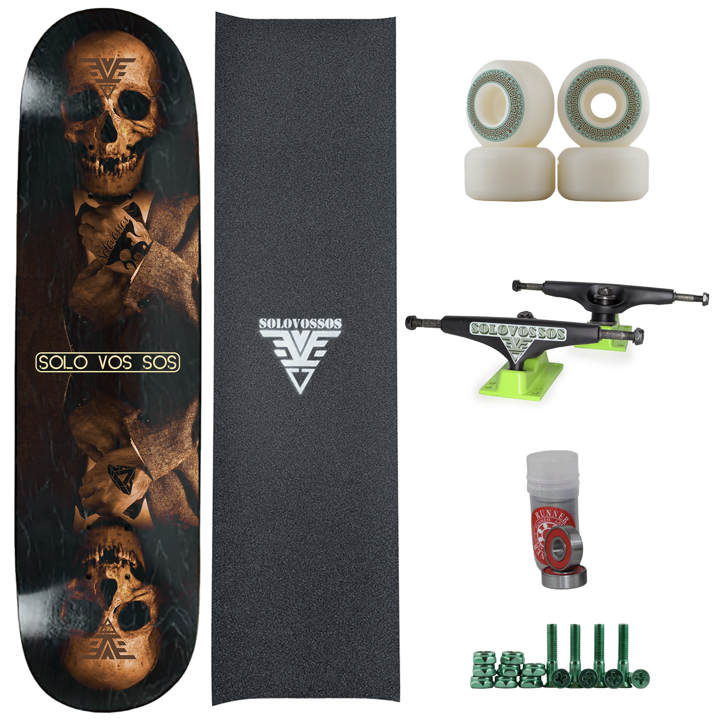 svs Death skull in suit complete skateboard